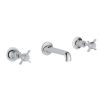 Just Taps Grosvenor Pinch 3 Hole Basin Mixer -Brass With Chrome Finishing