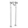 Just Taps Grosvenor Black, Pinch Floor Standing Bath Filler