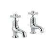 Just Taps Grosvenor Pinch Basin Mixer With Pop Up Waste-Brass With Chrome Finishing