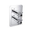 Just Taps Grosvenor Pinch Black Thermostatic Concealed 2 Outlet Shower Valve, Vertical