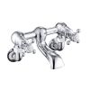 Just Taps Grosvenor Cross Chrome Wall Mounted Bath Filler