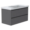 GSI Norm 100 x 50 2 Drawer Vanity Unit