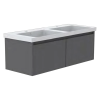GSI Norm 125 x 50 2 Drawer Vanity Unit