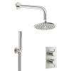 Crosswater MPRO 2 Outlet 2-Handle Shower Bundle - Brushed Stainless Steel