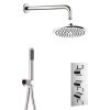 Crosswater MPRO 2 Outlet 3-Handle Shower Bundle - Chrome