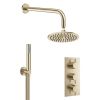 Crosswater MPRO 2 Outlet 3-Handle Shower Bundle - Brushed Brass