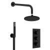 Crosswater MPRO 2 Outlet 3 Handle Shower Bundle -  Matt Black
