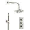 Crosswater MPRO 2 Outlet 3-Handle Shower Bundle - Brushed Stainless Steel