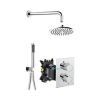 Crosswater MPRO Crossbox 2 Outlet Thermostatic Shower Valve Bundle Chrome 