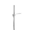 Just Taps Round Water Outlet and Holder With Side Shelf, Metal Hose and Slim Handset-Chrome