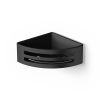 Hib Corner Shower Basket Black-Removable Tray h70 X w160 X l17cm