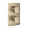 Just Taps Hix Brushed Brass Single Outlet Thermostatic Shower Valve