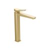 Just Taps Hix Brushed Brass Tall Basin Mixer