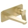 Just Taps Hix Brushed Brass Wall Mounted Basin Mixer