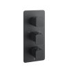 Just Taps Hix Matt Black Triple Outlet Portrait Concealed Shower Valve