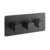 Just Taps Hix Matt Black Landscape Two Outlet Shower Valve