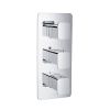 Just Taps Hix Chrome Triple Outlet Thermostatic Shower Valve
