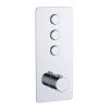 Just Taps Touch-Hugo 3 Outlets Push Button Thermostatic Shower Valve-Chrome