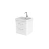 Saneux HYDE 50cm 2 drawer wall mounted unit - Matt White