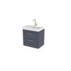 Saneux HYDE 55cm 2 drawer wall mounted unit - Matt Fiord
