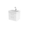 Saneux HYDE 60cm 2 drawer wall mounted unit - Matt White