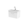 Saneux HYDE 70cm 1 drawer wall mounted unit - Matt White
