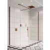 Crosswater Gallery 8 with Toughened Glass Panels & Wall Profile Brushed Bronze