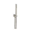 Just Taps Inox Round Water Outlet And Holder With Metal Hose And Slim Handshower, Slide Fixing