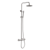 Just Taps Inox Thermostatic Bar Valve with 2 Outlets, Adjustable Riser & Kit