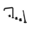 Abacus Iso Pro Deck Mounted 5Th Bath Shower Mixer Matt Black