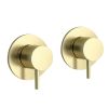 Just Taps Vos Wall Valves 70mm-Brushed Brass