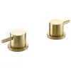 Just Taps VOS Deck Panel Valves Pair-Brushed Brass