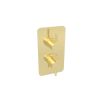 Saneux COS 2 way thermostatic shower valve kit - Brushed Brass
