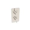 Saneux COS 2-way thermostatic shower valve kit - Brushed Nickel