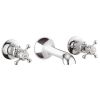 Crosswater Belgravia Crosshead Basin 3 Hole Set wall mounted-Chrome
