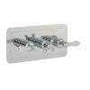 Just Taps Grosvenor Lever Thermostatic Concealed 2Outlet Shower Valve, Horizontal