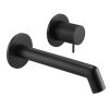 Just Taps Evo Wall mounted basin mixer with lever Matt Black