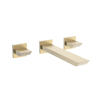 Crosswater LIMIT Brushed Brass Basin 3 Hole Set Wall Mounted
