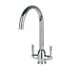 Clearwater Alzira C Monobloc Twin Lever Kitchen Sink Mixer Tap