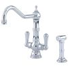 Perrin And Rowe Picardie Chrome Kitchen Sink Mixer Tap With Rinse