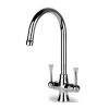 Clearwater Regent C Twin Lever Monobloc Kitchen Sink Mixer Tap