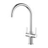 Clearwater Auva C Twin Lever Monobloc Kitchen Sink Mixer Tap