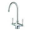 Clearwater Alrisha C Twin Lever Monobloc Kitchen Sink Mixer Tap