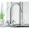 Clearwater Cottage C Twin Lever Kitchen Sink Mixer Tap With Dual Flow