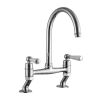 Clearwater Dephini Bridge C Twin Lever Kitchen Sink Mixer Tap