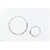 Alca thin flush plate (round) - white/chrome
