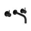 Crosswater MPRO Matt Black Wall Mounted Basin 3 Hole Set