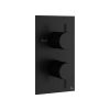 Crosswater MPRO 2 Outlet 2 Handle Thermostatic Bath Shower Valve Matt Black