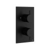 Crosswater MPRO 2 Outlet 2 Handle Thermostatic Shower Valve Matt Black 