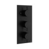 Crosswater MPRO 2 Outlet 3 Handle Thermostatic Shower Valve Matt Black 